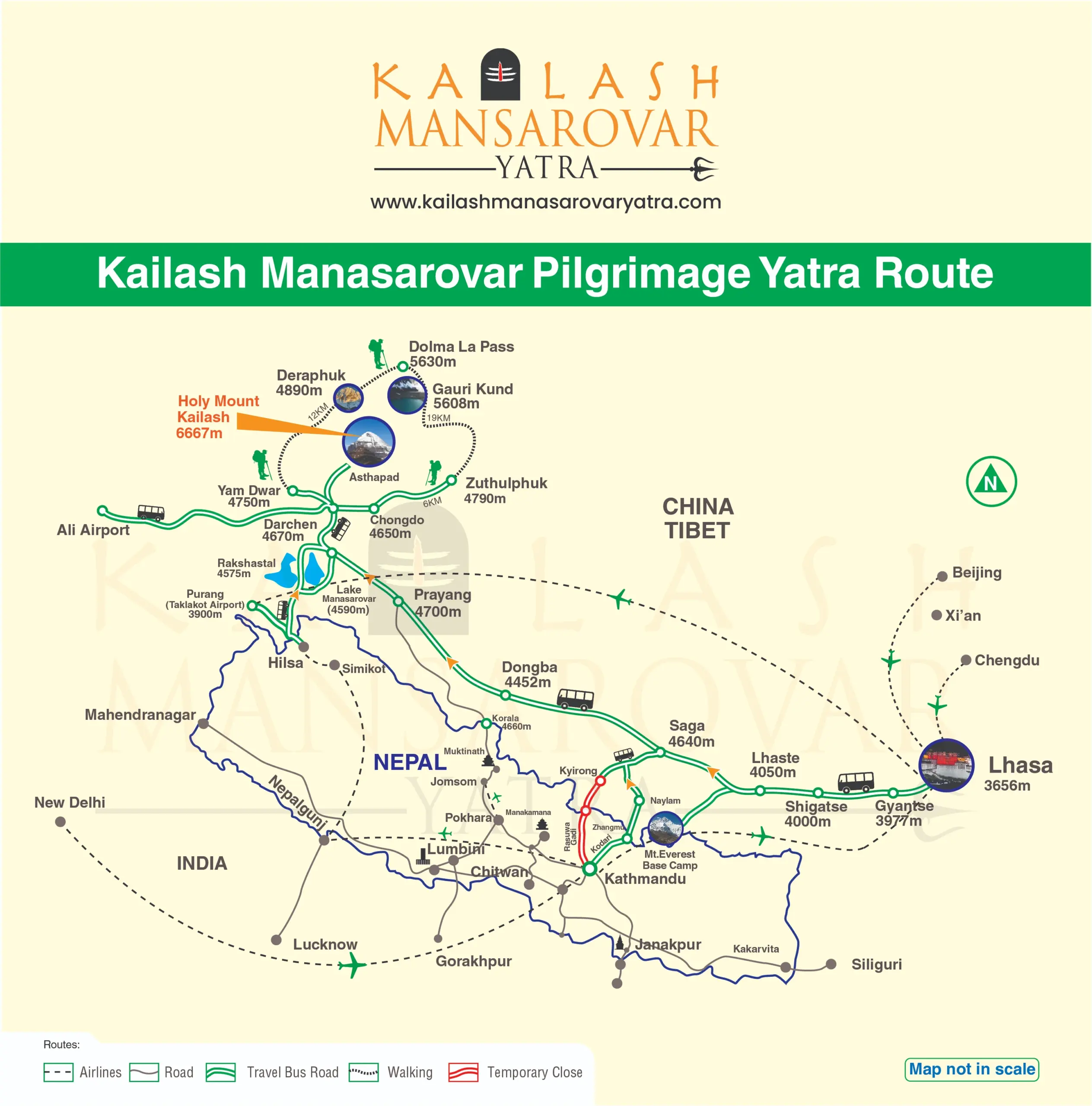Kailash Mansasovar Yatra Map image 1