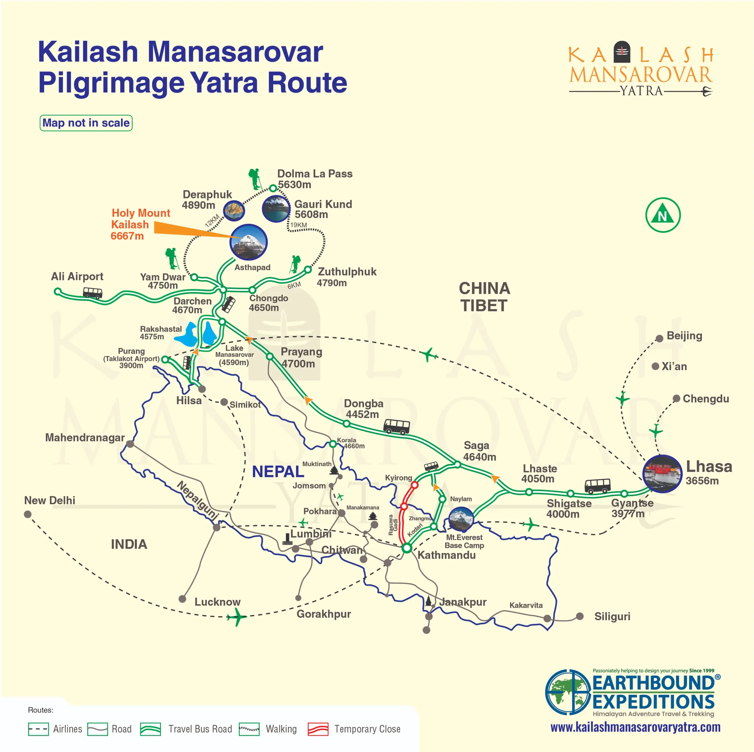 Kailash Mansasovar Yatra Map image 1